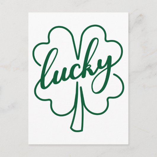Lucky Clover Shamrock Leaf St. Patrick's Day Gift Briefkaart (Voorkant)
