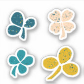 Lucky Clover Shamrock St. Patrick's Day Sticker (Voorkant)