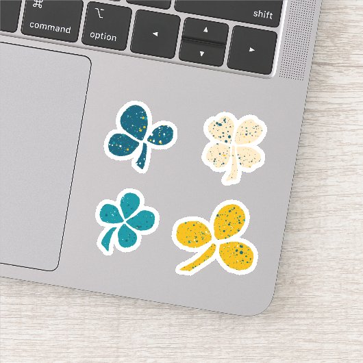 Lucky Clover Shamrock St. Patrick's Day Sticker (Detail)