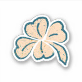 Lucky Clover Shamrock St. Patrick's Day Sticker (Voorkant)