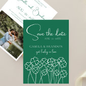 Lucky Clover Smaragdgroene Foto Save The Date