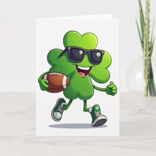 Lucky Clover Sporty Cool Card Kaart (Voorkant)