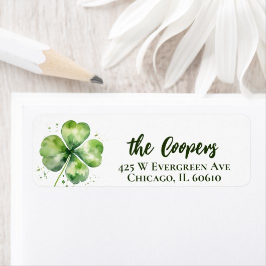 Lucky Clover | St. Patrick | Retouradres Etiket (Insitu)