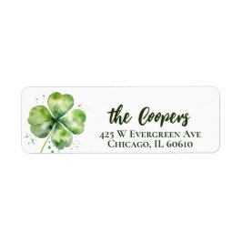 Lucky Clover | St. Patrick | Retouradres Etiket