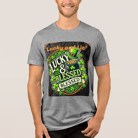 Lucky Clover St. Patrick’s Day T-shirt – Ierse Sha (Voorkant)