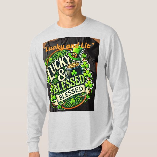 Lucky Clover St. Patrick’s Day T-shirt – Ierse Sha (Voorkant)