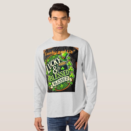 Lucky Clover St. Patrick’s Day T-shirt – Ierse Sha (Voorkant volledig)