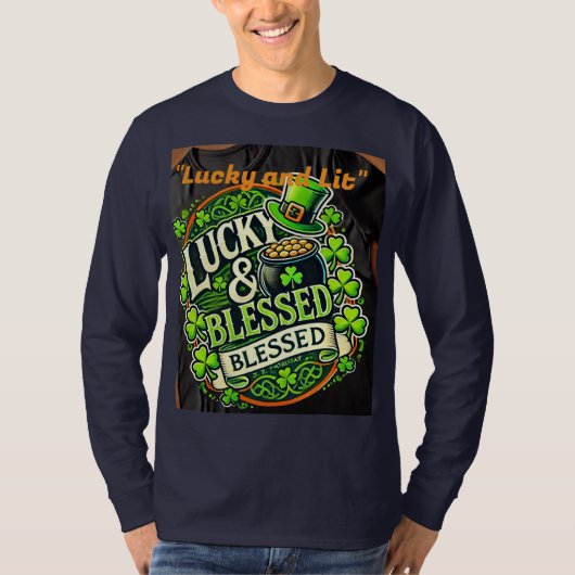 Lucky Clover St. Patrick’s Day T-shirt – Ierse Sha (Voorkant)