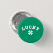Lucky Clover St. Patrick's Dag Ronde Button 3,2 Cm (Voorkant /achterkant)