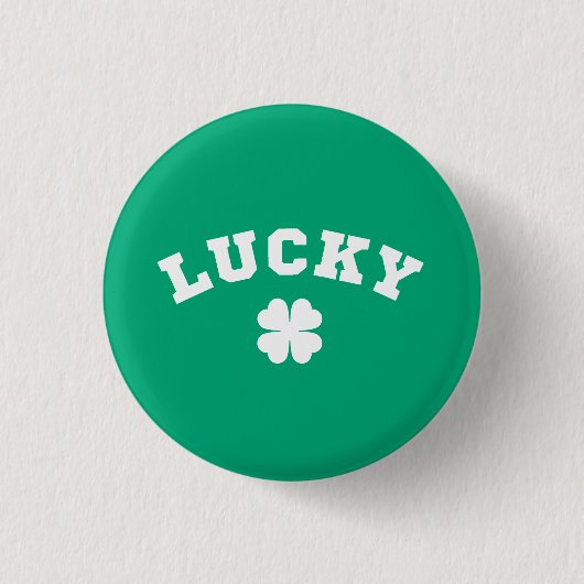 Lucky Clover St. Patrick's Dag Ronde Button 3,2 Cm (Voorkant)
