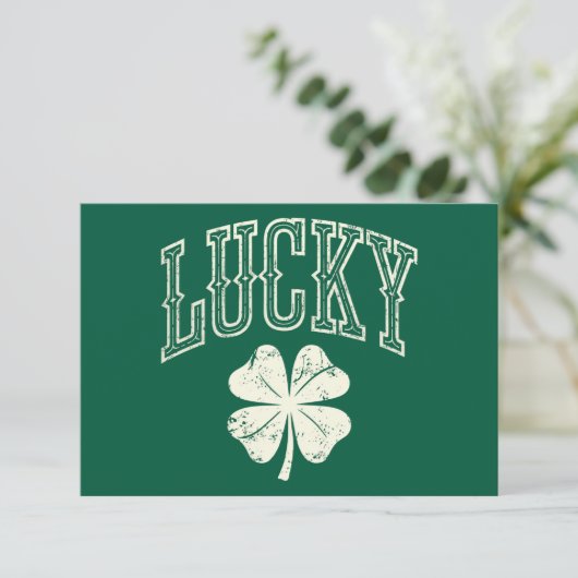  Lucky Clover St Patrick's Day Bedankkaart (Staand voorkant)