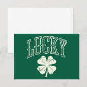  Lucky Clover St Patrick's Day Bedankkaart (Voorkant / Achterkant)
