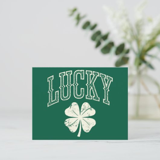  Lucky Clover St Patrick's Day Briefkaart (Staand voorkant)