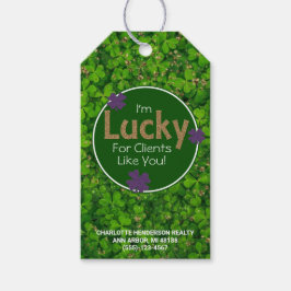 Lucky Clover St. Patrick's Day Client Pop door Cadeaulabel