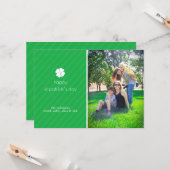 Lucky Clover St Patricks Day Fotokaart Kaart (Voorkant / Achterkant in situ)