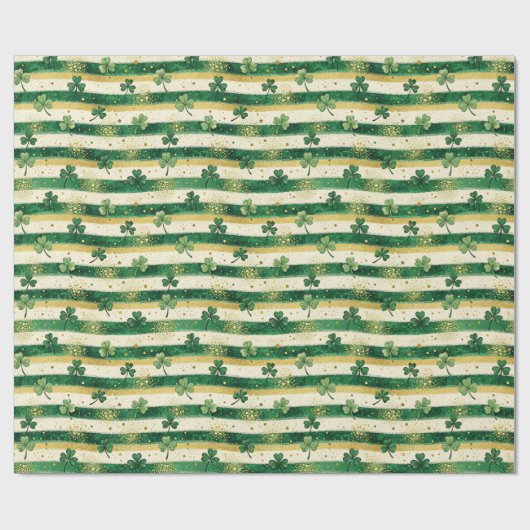 Lucky Clover St. Patrick's Day inpakpapier (Vlak)