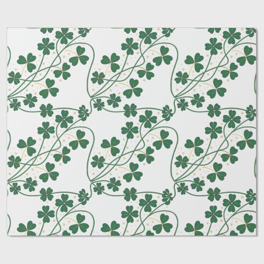 Lucky Clover St. Patrick's Day inpakpapier (Vlak)