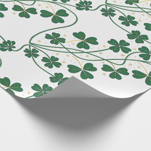 Lucky Clover St. Patrick's Day inpakpapier (Hoek)
