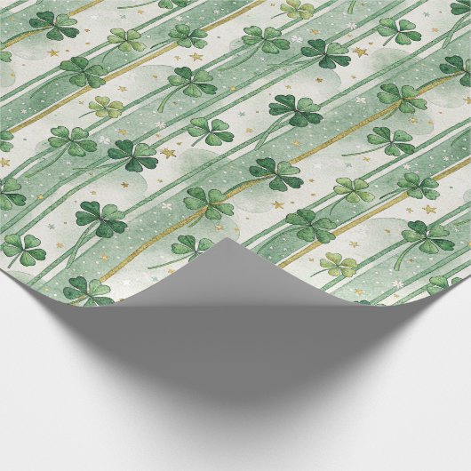 Lucky Clover St. Patrick's Day inpakpapier (Hoek)
