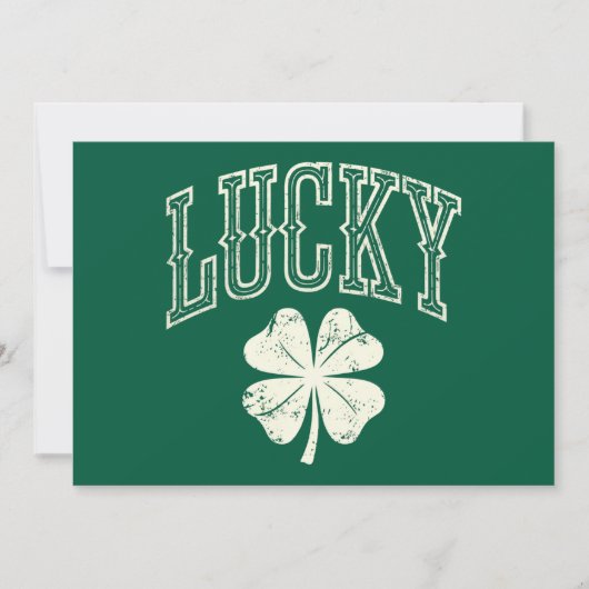 Lucky Clover St Patrick's Day Kaart (Voorkant)