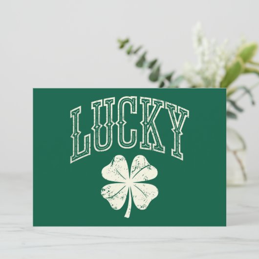  Lucky Clover St Patrick's Day Kaart (Staand voorkant)