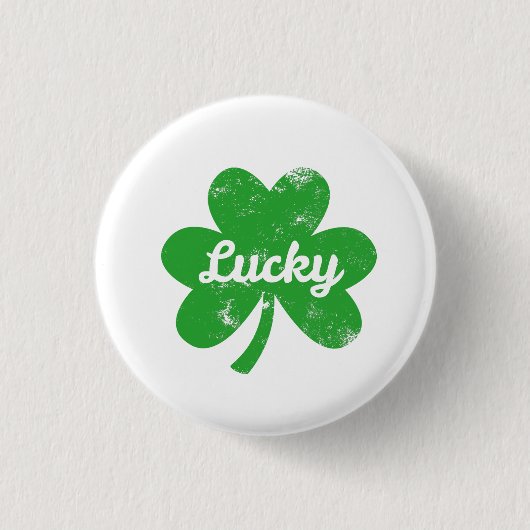 Lucky Clover St Patrick's Day Ronde Button 3,2 Cm (Voorkant)