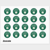 Lucky Clover St Patrick's Day Ronde Sticker (Vel)