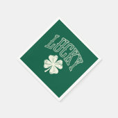 Lucky Clover St Patrick's Day Servet (Hoek)