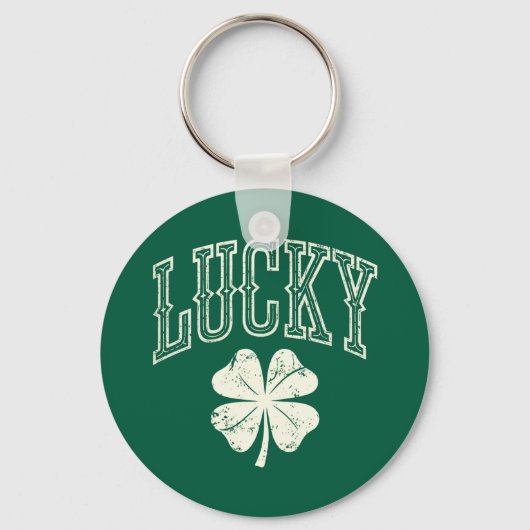  Lucky Clover St Patrick's Day Sleutelhanger (Voorkant)