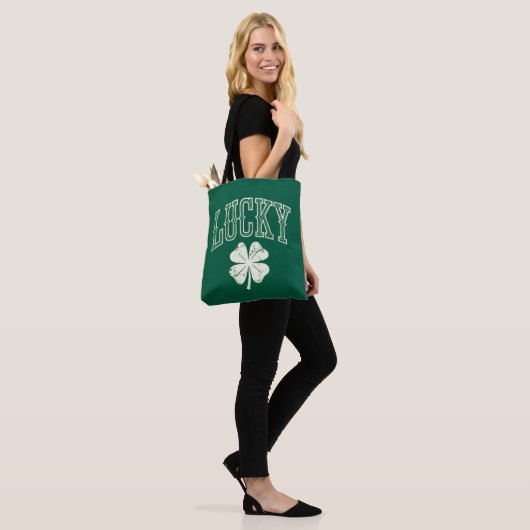  Lucky Clover St Patrick's Day Tote Bag (Op model)