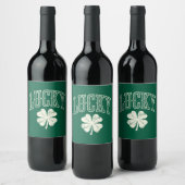  Lucky Clover St Patrick's Day Wijn Etiket (Flessen)