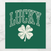  Lucky Clover St Patrick's Day Wijn Etiket (Enkel label)