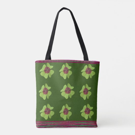 Lucky Clover / St. Patrick's Shamrock Tote Bag (Achterkant)