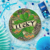 Lucky Clover viering Papieren Bordje (Feest)