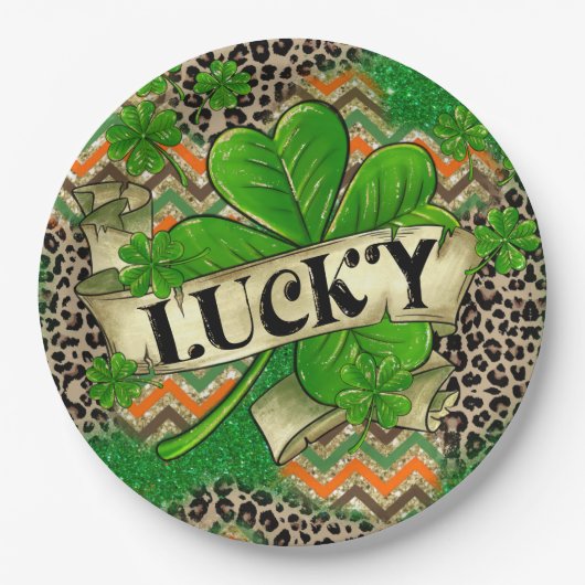 Lucky Clover viering Papieren Bordje (Voorkant)