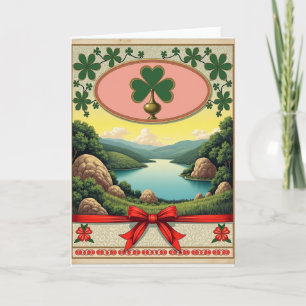 Lucky Clover Vintage Scene Kaart