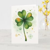 Lucky Clover Watercolor Kaart (Gele Bloem)
