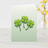 Lucky Clover Wenskaart Kaart (Gele Bloem)