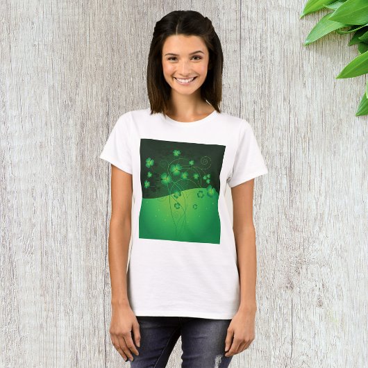 Lucky Clover Womens T-Shirt