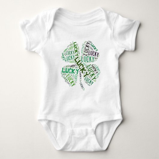 Lucky Clover Woordkunst Romper (Voorkant)