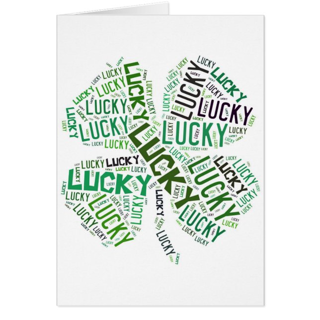 Lucky Clover Word Art (Voorkant)