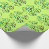 Lucky Clover Word Art Cadeaupapier (Hoek)