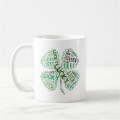 Lucky Clover Word Art Koffiemok (Links)