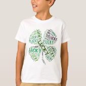 Lucky Clover Word Art T-shirt (Voorkant)