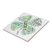 Lucky Clover Word Art Tegeltje (Zijkant)