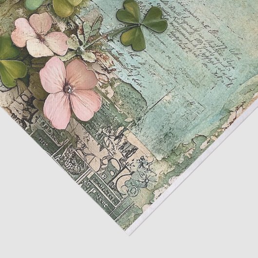 Lucky Clovers & Feathered Friends Tissuepapier (Detail)