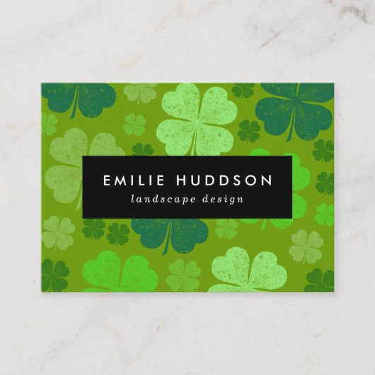 Lucky Clovers, Green, Landscape Designer, Gardener Visitekaartje (Voorkant)