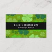 Lucky Clovers, Green, Landscape Designer, Gardener Visitekaartje (Voorkant)