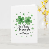 Lucky Clovers Love You Kaart (Gele Bloem)