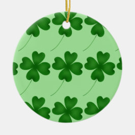Lucky Clovers-patroon Keramisch Ornament